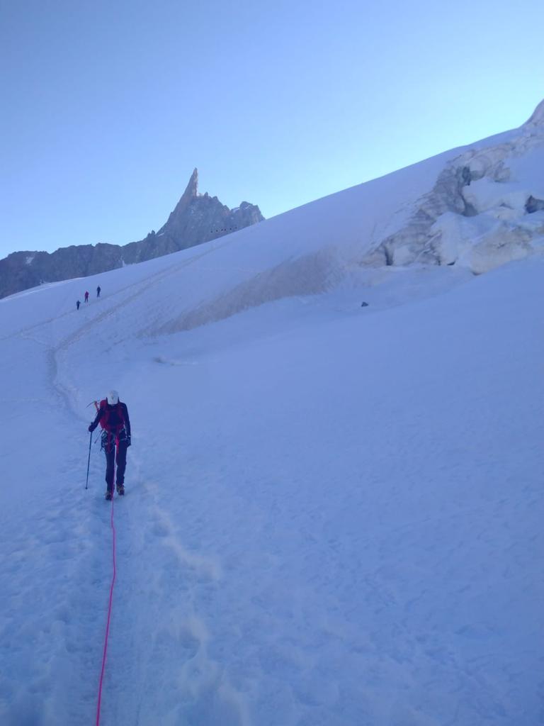 Aiguilles d&rsquo;Entrèves (3 600 metres), Mont Blanc massif of the Alps, 2020.